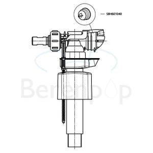 Sphinx S8H601070 vlotterkraan S6 *niet meer leverbaar*