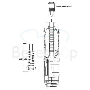 Sphinx S8H613002 uitstroommechanisme DF 10 *niet meer leverbaar*