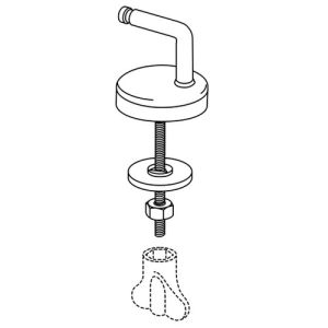 Pressalit UN3P999 (BN3P999) Dania Non Contact-2000-3000-Privilege-Scandinavia-T 2 set vaste scharnieren chroom