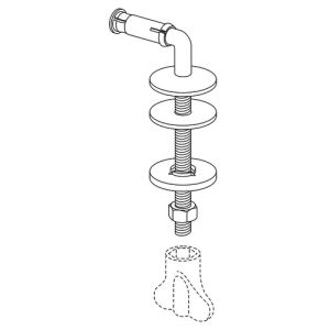 Villeroy en Boch Omnia Architectura 98M90161 set vaste scharnieren chroom *niet meer leverbaar*