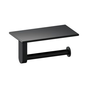 Brauer 5-S-223 toiletrolhouder met planchet mat zwart