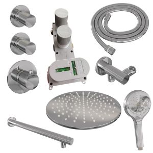 Brauer Carving 5-CE-104 thermostatische inbouw regendouche SET 08 chroom