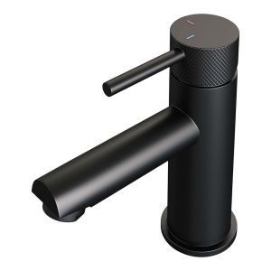 Brauer Carving 5-S-001-HD6 lage opbouw wastafelmengkraan model A mat zwart