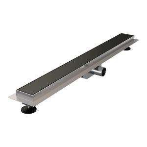Brauer DR-MRF80S douchegoot met multifunctioneel rooster en flens 7 x 80cm mat zwart