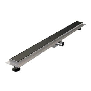 Brauer DR-MRF90S douchegoot met multifunctioneel rooster en flens 7 x 90cm mat zwart