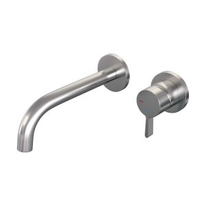 Brauer Edition 5-NG-004-B1-65 inbouw wastafelmengkraan met gebogen uitloop en rozetten model E1 RVS geborsteld PVD