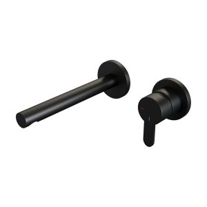 Brauer Edition 5-S-004-S4-65 inbouw wastafelmengkraan met rechte uitloop en rozetten model D1 mat zwart