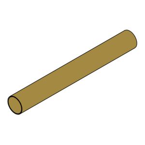 Clou CL1060604282 muurbuis 200mm ø25mm t.b.v. Mini Suk sifon goud geborsteld PVD