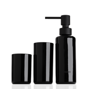 Decor Walther 0940063 POP UP glas set zwart/mat zwart