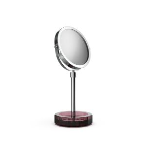 Decor Walther Crystal 0941797 KR KSA vergrootspiegel 1x en 5x rich burgundy crystal/ chroom