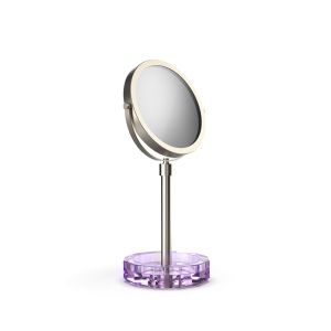 Decor Walther Crystal 0942080 KR KSA vergrootspiegel 1x en 5x violet crystal/ geborsteld nikkel