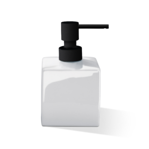 Decor Walther Porcelain 0843953 DW 525 zeepdispenser staand porselein wit/ mat zwart