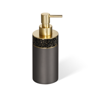 Decor Walther Rocks 0933667 ROCKS SSP 1 zeepdispenser mat donker metaal en mat goud