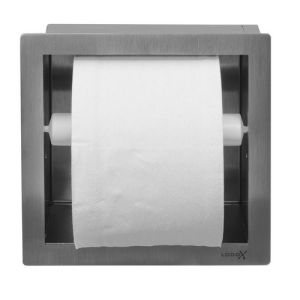 Looox Closed CL4 toiletrolhouder inbouw RVS