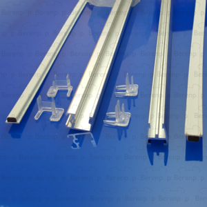 Koralle Vision-B S8L43342 ( L43342 ) ( 2537823 ) aluminium magneetstrips (excl. kunststof strips) voor draaideur in combinatie met vaste wand *niet meer leverbaar*