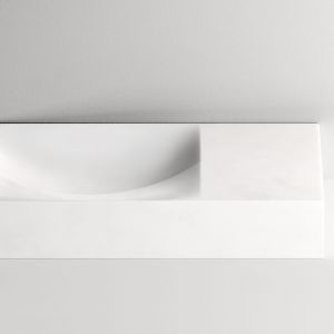 Clou Vale CL0313161R fontein 38x19cm met voorbewerkt kraangat rechts mat wit aluite