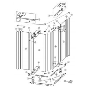 Huppe 1002, 054244 set inschuif magneetstrippen, 200cm