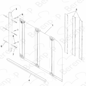 HSK Favorit E60076 inschuifrubber t.b.v. 2-delig of 3-delige badklapwand, grijs *niet meer leverbaar*