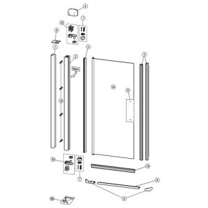 Huppe Design elegance, 025310 waterkering, eindkappen