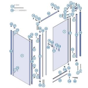 Koralle Edition 2537440 afdekkapjes voor dorpelprofiel chroom