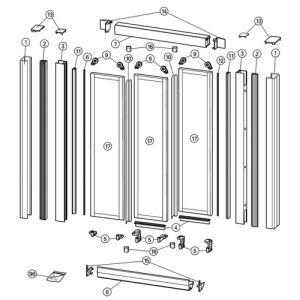 Huppe Alpha (2), 024010 verticale afdichtingsstrip