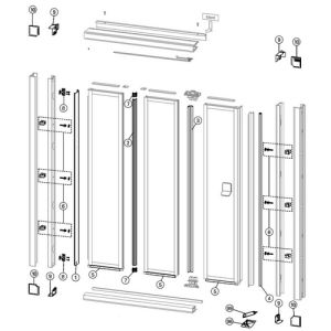 Huppe 2000, 030111 verticale afdichtingsstrip