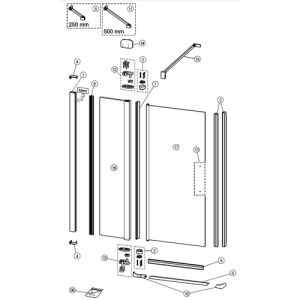 Huppe Design elegance, 025306 lagerset