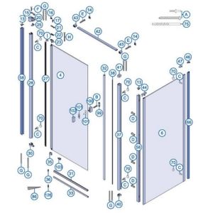 Koralle Edition 2537440 afdekkapjes voor dorpelprofiel chroom