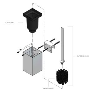 Clou CL10519101 binnenbus t.b.v. toiletborstel Fold