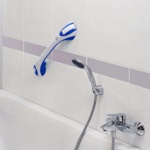 Aquatec (Invacare) H171 Stileo handgreep 400mm met zuignappen wit/ blauw
