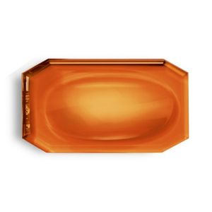 Decor Walther Crystal 0924081 KR KS schaal 23x13cm Amber Crystal