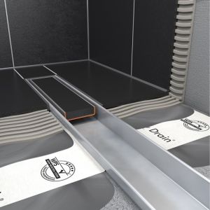 Easy Drain Compact 30 FF Tegel EDCOMTFF80030 douchegoot 80cm zijuitloop