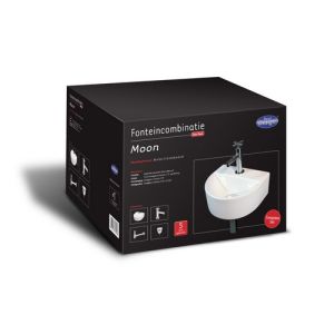San4U 2504035 One Pack Moon fonteinset wit keramiek/ chroom