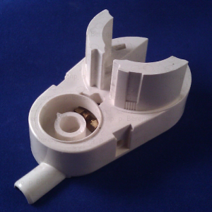 PDPlan Cristal scharniervoet (zonder tubobus) rechts, wit *niet meer leverbaar*
