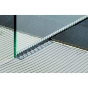 Blanke Aqua Keil Glas 1932840148R glas afsluitprofiel 1480x42mm rechts RVS verchroomd