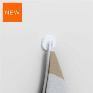 Clou Flat CL090206420 set van 2 kledinghaken mat wit