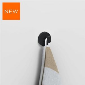 Clou Flat CL090206421 set van 2 kledinghaken mat zwart