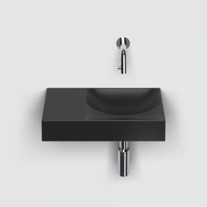 Clou Vale CL0330161L fontein 38x19cm zonder kraangat links mat zwart keramiek