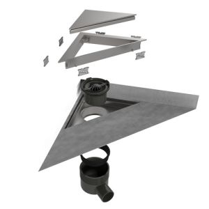 Easy Drain Aqua Jewels Delta AJDEZT doucheput 20x20cm zijuitloop