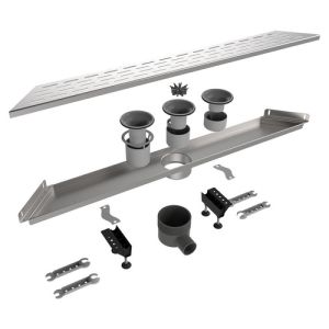 Easy Drain Multi Trapezium 300 EDMTRAP300 douchegoot 485x300x98mm zijuitloop