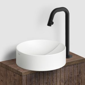 Clou Kaldur CL060500521R staande fonteinkraan met korte uitloop, hoge versie, mat zwart