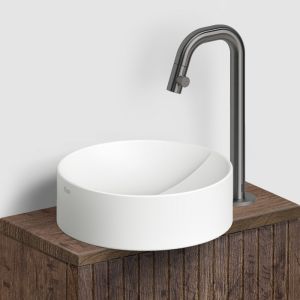 Clou Kaldur CL060500584R staande fonteinkraan met korte uitloop, hoge versie, gunmetal geborsteld PVD