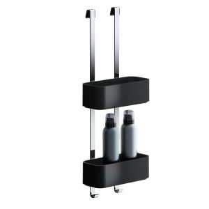 Geesa Frame 918902-02-06 ophangbaar doucherek 25 cm chroom/ zwart