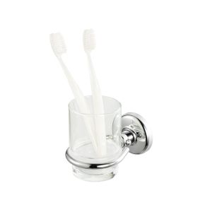 Geesa Hotel 915302-02 glashouder met glas chroom