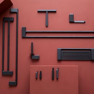 Pressalit Style PR40100 handdoekhaak mat zwart (2 stuks)