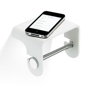 Decor Walther 0974554 Stone TPH4 toiletrolhouder wit/ chroom