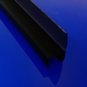 Exa-Lent Universal DS662008 mat zwart doucheprofiel 1 flap (van 11mm) 200cm - 8mm