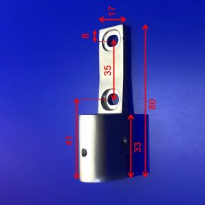 HSK Kienle E100310-U-90 scharnierdeel wandhouder beneden, RVS look