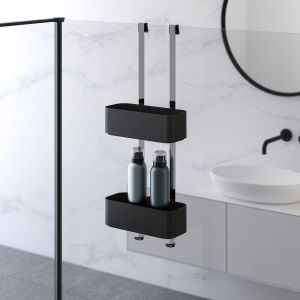 Geesa Frame 918902-02-06 ophangbaar doucherek 25 cm chroom/ zwart
