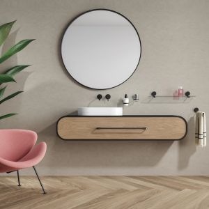 Geesa Opal Black 917202-06 glashouder met glas zwart